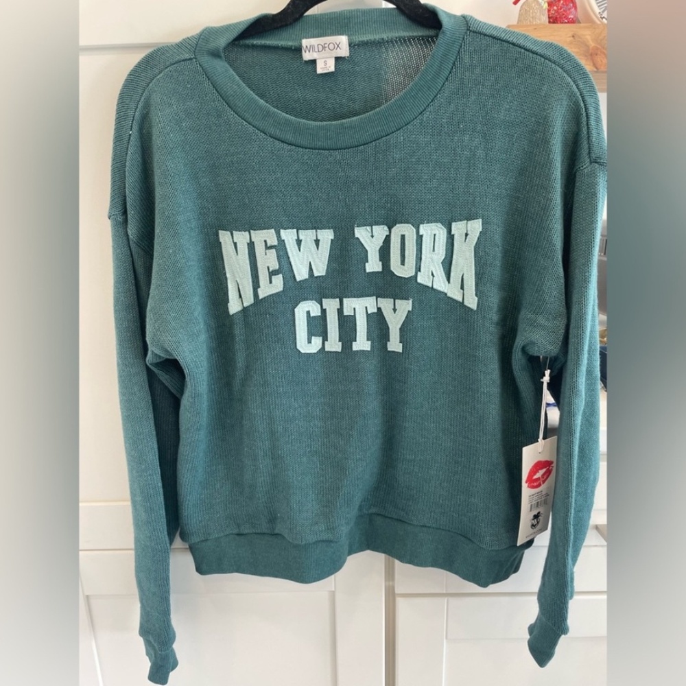 Wildfox New York City Sweatshirt Top June Bug Bailey Small New Tourist Trending